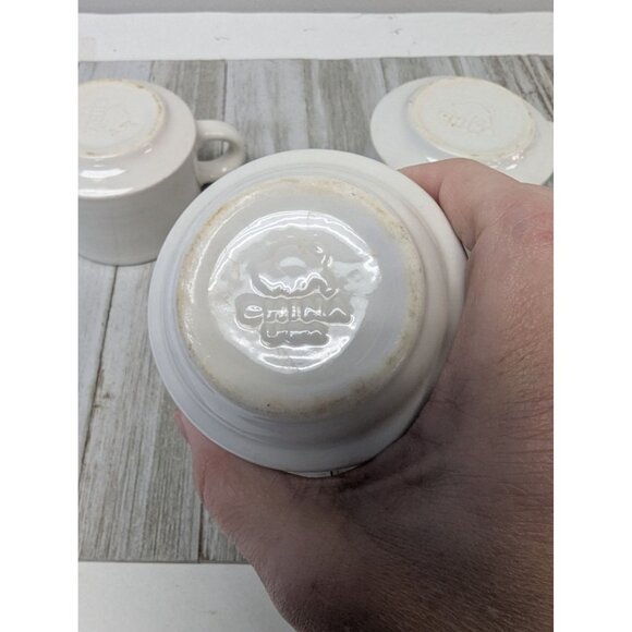 Set of 4 Buffalo China USA Heavy Restaurant Ware Coffee Cups Mugs Espresso 2.5" - Picture 8 of 8